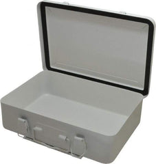 Medique - 9-1/2 Inch Wide x 2-3/4 Inch Deep x 6-3/4 Inch High, Multipurpose, Empty Auto and Travel Kit - Metal, White - Apex Tool & Supply