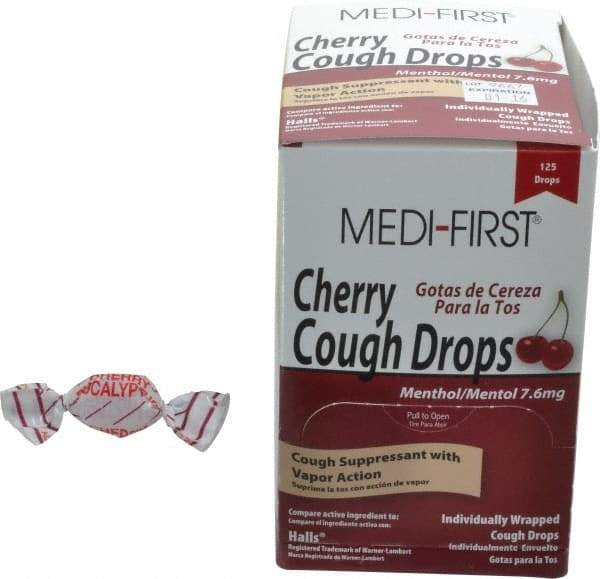 Medique - Cherry Flavor Medi-First Cough Drops Lozenges - Sore Throat Relief - Apex Tool & Supply