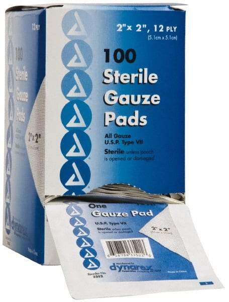 Medique - 2" Long x 2" Wide, General Purpose Pad - Gauze Bandage - Apex Tool & Supply