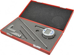 SPI - (1) 360, (2) 180 and (4) 90° Measuring Range, Digital Protractor - 30.00 Resolution per sec, Accuracy Up to 5 per min, 1.5V Battery Included - Apex Tool & Supply