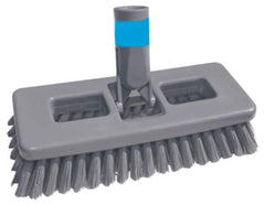 Unger - 1" Bristle Length, Polypropylene Scrub Brush - 8" Long x 3" Wide Head, 8-1/2" OAL, Plastic Block - Apex Tool & Supply