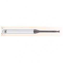 .4mm Dia. - 50mm OAL - .05mm CR-Carbide - HP End Mill-2 FL - Apex Tool & Supply