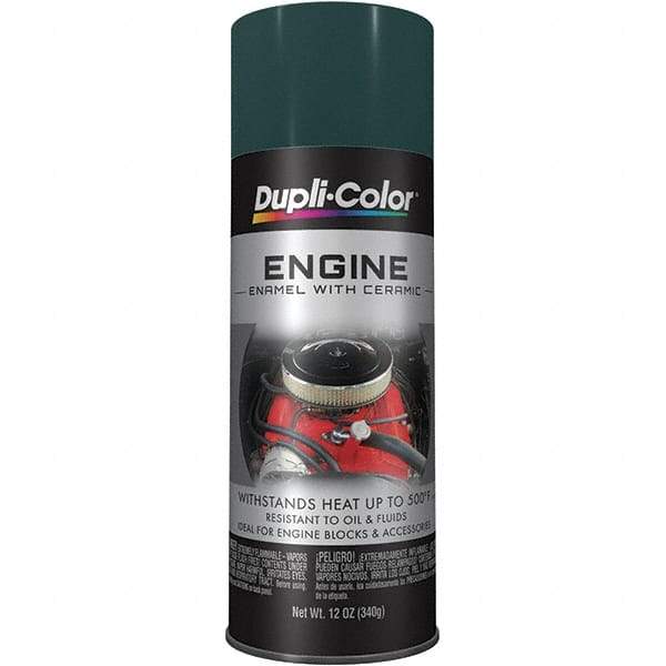 Dupli-Color - 12 oz Racing Green Automotive Heat Resistant Paint - Gloss Finish, 500°F Max Temp, Comes in Aerosol Can - Apex Tool & Supply