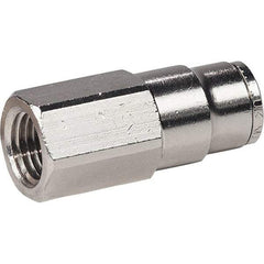 Dynabrade - Female NPT Pneumatic Hose Press-On Swivel Fitting - 3/8" Hose ID - Apex Tool & Supply