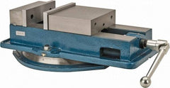 Interstate - 8" Jaw Width, 8-1/4" Jaw Opening Capacity, Horizontal Swivel Machine Vise - Manual Operation, 1 Station, 21-3/4" Long x 5-5/16" High x 2" Deep, 2" Jaw Height - Apex Tool & Supply