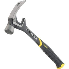 Stanley - 22 oz Head, Straight Rip Claw Hammer - 15.98" OAL, Steel Head, 1.34" Face Diam, Milled Face, Steel Handle with Grip - Apex Tool & Supply