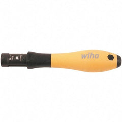 Wiha - 1 Piece, 0.04 to 0.46 N/m, Adjustable Torque Limiting Screwdriver - 4" OAL, 1/4" Drive - Apex Tool & Supply