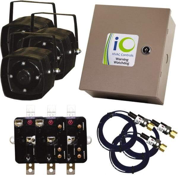 iO HVAC Controls - 1 or 3 Phase, 24 VAC, 0-2A Amp, 2 Max Fuse A, Air Conditioner Theft Alarm - 11" Wide x 11" Deep x 11" High, For Use with Condensing Unit - Apex Tool & Supply