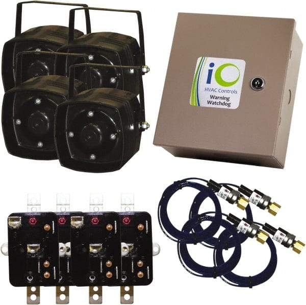 iO HVAC Controls - 1 or 3 Phase, 24 VAC, 0-2A Amp, 2 Max Fuse A, Air Conditioner Theft Alarm - 11" Wide x 11" Deep x 11" High, For Use with Condensing Unit - Apex Tool & Supply