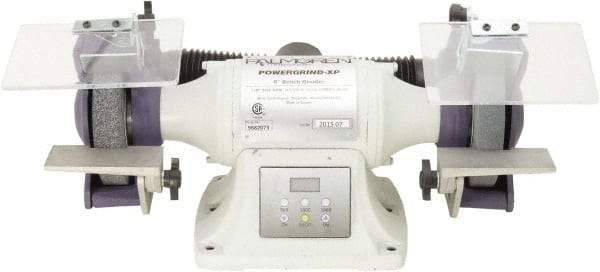 Palmgren - 6" Wheel Diam x 1" Wheel Width, 1/2 hp Grinder - 1/2" Arbor Hole Diam, 1 Phase, 3,600 Max RPM, 115/240 Volts - Apex Tool & Supply