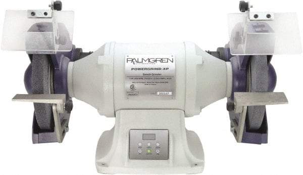 Palmgren - 10" Wheel Diam x 1" Wheel Width, 1-1/2 hp Grinder - 1" Arbor Hole Diam, 1 Phase, 2,400 Max RPM, 115/240 Volts - Apex Tool & Supply
