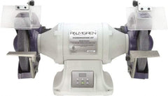 Palmgren - 10" Wheel Diam x 1" Wheel Width, 1-1/2 hp Grinder - 1" Arbor Hole Diam, 1 Phase, 2,400 Max RPM, 115/240 Volts - Apex Tool & Supply