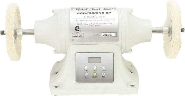Palmgren - 6" Wheel Diam x 1" Wheel Width, 3/4 hp Buffer - 1/2" Arbor Hole Diam, 1 Phase, 3,600 Max RPM, 115/240 Volts - Apex Tool & Supply