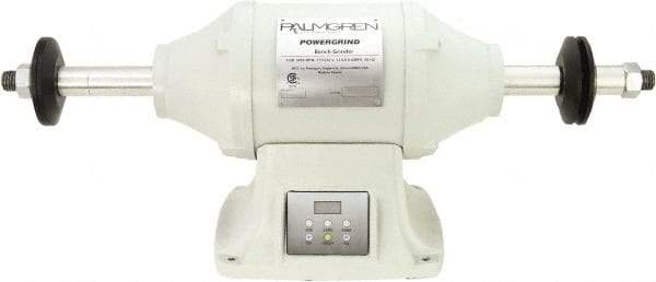 Palmgren - 10" Wheel Diam x 1" Wheel Width, 1-1/2 hp Buffer - 1" Arbor Hole Diam, 1 Phase, 3,000 Max RPM, 115/240 Volts - Apex Tool & Supply