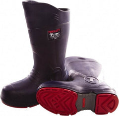 Tingley - Unisex Size 14 Medium Width Composite Knee Boot - Blue, Polymer Upper, Polymer Outsole, 15" High, Pull-On - Apex Tool & Supply