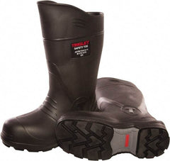 Tingley - Unisex Size 14 Medium Width Composite Knee Boot - Black, Polymer Upper, Polymer Outsole, 15" High, Pull-On - Apex Tool & Supply