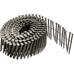 DeWALT - 13 Gauge 2-1/2" Long Roofing Nails for Power Nailers - Steel, Galvanized Finish, Smooth Shank, Coil Collation, Round Head, Blunt Diamond Point - Apex Tool & Supply