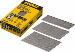 DeWALT - 16 Gauge 2-1/2" Long Finishing Nails for Power Nailers - Steel, Bright Finish, Smooth Shank, Angled Stick Collation, Round Head, Chisel Point - Apex Tool & Supply