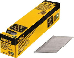 DeWALT - 15 Gauge 2-1/2" Long Finishing Nails for Power Nailers - Steel, Galvanized Finish, Smooth Shank, Angled Stick Collation, Round Head, Chisel Point - Apex Tool & Supply