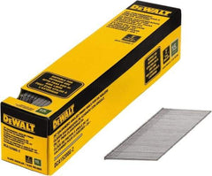 DeWALT - 15 Gauge 2" Long Finishing Nails for Power Nailers - Steel, Galvanized Finish, Smooth Shank, Angled Stick Collation, Round Head, Chisel Point - Apex Tool & Supply