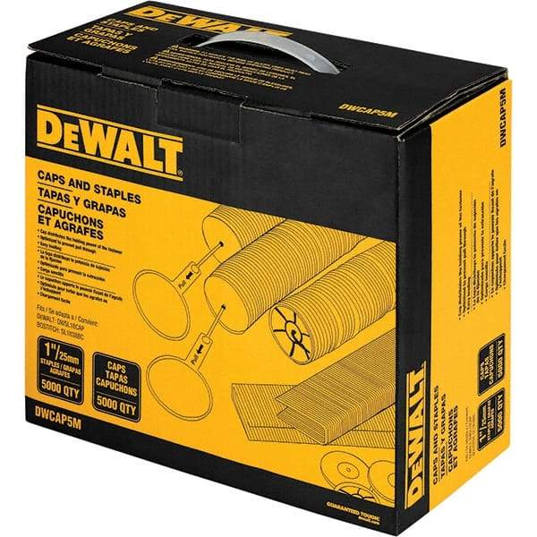 DeWALT - 1" Long x 0.05" Wide, 18 Gauge Crowned Construction Staple - Steel, Galvanized Finish - Apex Tool & Supply