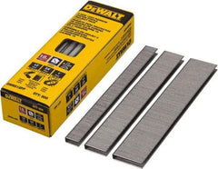 DeWALT - 1/2" Long x 0.05" Wide, 18 Gauge Crowned Construction Staple - Steel, Galvanized Finish, Chisel Point - Apex Tool & Supply