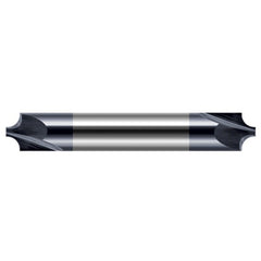 Corner Rounding End Mills - 0.0120″ Radius × 0.0460″ Pilot Diameter Carbide 5° Flare Corner Rounding End Mill DE, 2 Flutes, AlTiN Coated