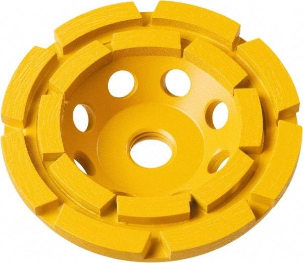 DeWALT - 5" Diam x 5/8" Hole x 1.1" Thick, I Hardness, Surface Grinding Wheel - Diamond, Type 11C9, Medium/Fine Grade - Apex Tool & Supply