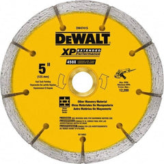 DeWALT - 5" Diam x 7/8" Hole x 1/4" Thick, I Hardness, Surface Grinding Wheel - Diamond, Type 1, Fine Grade - Apex Tool & Supply