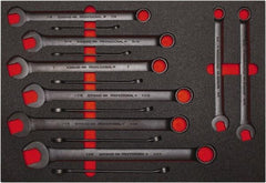 Proto - 14 Piece, 3/8" to 1-1/4", 12 Point Spline Combination Wrench Set - Inch Measurement Standard, Black Oxide Finish, Comes in Roll Pouch - Apex Tool & Supply