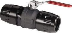 Transair - 7/8" ID, 25mm OD, Lockable Ball Valve - Brass, 232 psi Working Pressure - Apex Tool & Supply