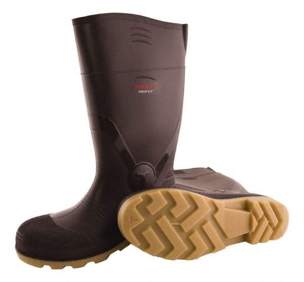 Tingley - Unisex Size 10 Medium Width Plain Knee Boot - Brown, Crepe, PVC Upper, PVC Outsole, 15" High, Pull-On - Apex Tool & Supply