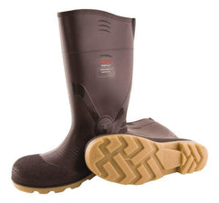 Tingley - Unisex Size 11 Medium Width Composite Knee Boot - Brown, Crepe, PVC Upper, PVC Outsole, 15" High, Pull-On - Apex Tool & Supply