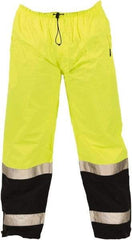 Tingley - Size 5XL Polyurethane on 75 Denier Ripstop Polyester High-Visibility Pants - Snap Closure, No Pockets, 60" to 62" Waist, 33" Inseam, Yellow/Green, ANSI 107-2015 Class E - Apex Tool & Supply
