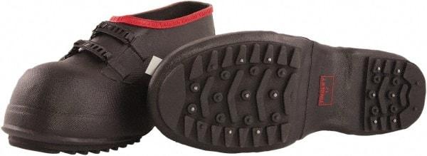 Tingley - Men's 16 Traction Overboots - 5" High, Plain Toe, Cleated & Studded Sole, Rubber Upper, Black, 100% Liquid Proof, 2 Buckle - Apex Tool & Supply