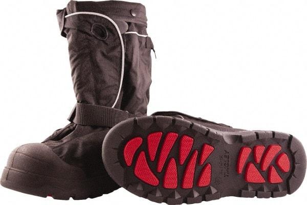 Tingley - Men's 2XL Cold Resistant Overboots - 20" High, Plain Toe, Cleated Sole, Rubber Upper, Black, 100% Liquid Proof, Reflective & 6\x94 Roll-A-Way Gaiter - Apex Tool & Supply