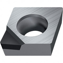 Walter - CCGT FS-1 Grade WDN10 Turning Insert - Polycrystaline Diamond Finish, 80° Rhombic, 6.35mm Inscr Circle, 2.38mm Thick, 0.8mm Corner Radius - Apex Tool & Supply