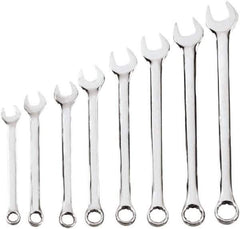 Blackhawk by Proto - 8 Piece, 1/4" to 11/16", 6, 12 Point Combination Wrench Set - Inch Measurement Standard, Chrome Finish, Comes in Case - Apex Tool & Supply