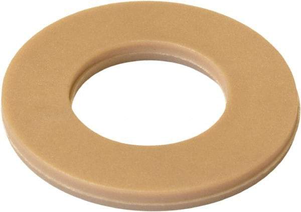 Made in USA - 1" Screw, Grade PEEK 450 GL30 Plastic High-Temperature Flat Washer - 1.062" ID x 2-1/2" OD, 0.13" Thick, Plain Finish - Apex Tool & Supply