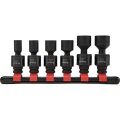 Blackhawk by Proto - 6 Piece 1/4" Drive Impact Socket Set - 6 Points, 1/4" to 9/16" Range, Inch Measurement Standard - Apex Tool & Supply