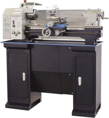 Palmgren - 10" Swing, 21-5/8" Between Centers, 115 Volt, Single Phase Bench Lathe - 4MT Taper, 1 hp, 150 to 2,400 RPM, 1" Bore Diam, 23" Deep x 19" High x 50" Long - Apex Tool & Supply
