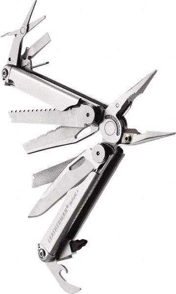 Leatherman - 1 Piece, Multi-Tool Set with 18 Functions - Silver, 6" OAL, 4" Closed Length - Apex Tool & Supply