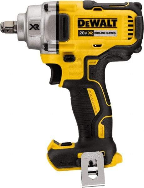 DeWALT - 1/2" Drive 20 Volt Mid-Handle Cordless Impact Wrench & Ratchet - 2,000 RPM, 0 to 3,100 BPM, 330 Ft/Lb Torque, Lithium-Ion Batteries Included - Apex Tool & Supply
