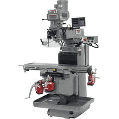 Jet - 54" Table Width x 12" Table Length, Variable Speed Pulley Control, 3 Phase Knee Milling Machine - NST40 Spindle Taper, 5 hp - Apex Tool & Supply