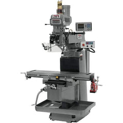 Jet - 54" Table Width x 12" Table Length, Variable Speed Pulley Control, 3 Phase Knee Milling Machine - NST40 Spindle Taper, 5 hp - Apex Tool & Supply