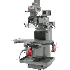 Jet - 54" Table Width x 12" Table Length, Variable Speed Pulley Control, 3 Phase Knee Milling Machine - NST40 Spindle Taper, 5 hp - Apex Tool & Supply