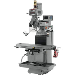 Jet - 54" Table Width x 12" Table Length, Electronic Variable Speed Control, 3 Phase Knee Milling Machine - R8 Spindle Taper, 5 hp - Apex Tool & Supply