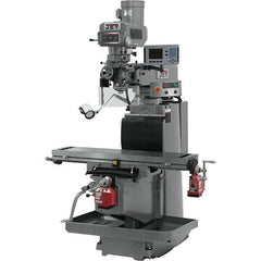 Jet - 54" Table Width x 12" Table Length, Electronic Variable Speed Control, 3 Phase Knee Milling Machine - R8 Spindle Taper, 5 hp - Apex Tool & Supply