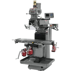 Jet - 54" Table Width x 12" Table Length, Electronic Variable Speed Control, 3 Phase Knee Milling Machine - NST40 Spindle Taper, 5 hp - Apex Tool & Supply