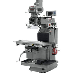 Jet - 54" Table Width x 12" Table Length, Electronic Variable Speed Control, 3 Phase Knee Milling Machine - NST40 Spindle Taper, 5 hp - Apex Tool & Supply